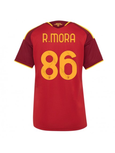 AS Roma Rodrigo Mora #86 Replika Hemmakläder Dam 2026-27 Kortärmad AS Roma Rodrigo Mora #86 Replika Hemmakläder Dam 2026-27 Kortärmad